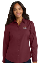 Load image into Gallery viewer, Cemplex Women's Long Sleeve Carefree Poplin Shirt
