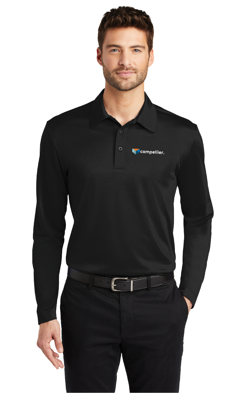 Compellier Silk Touch™ Performance Long Sleeve Polo